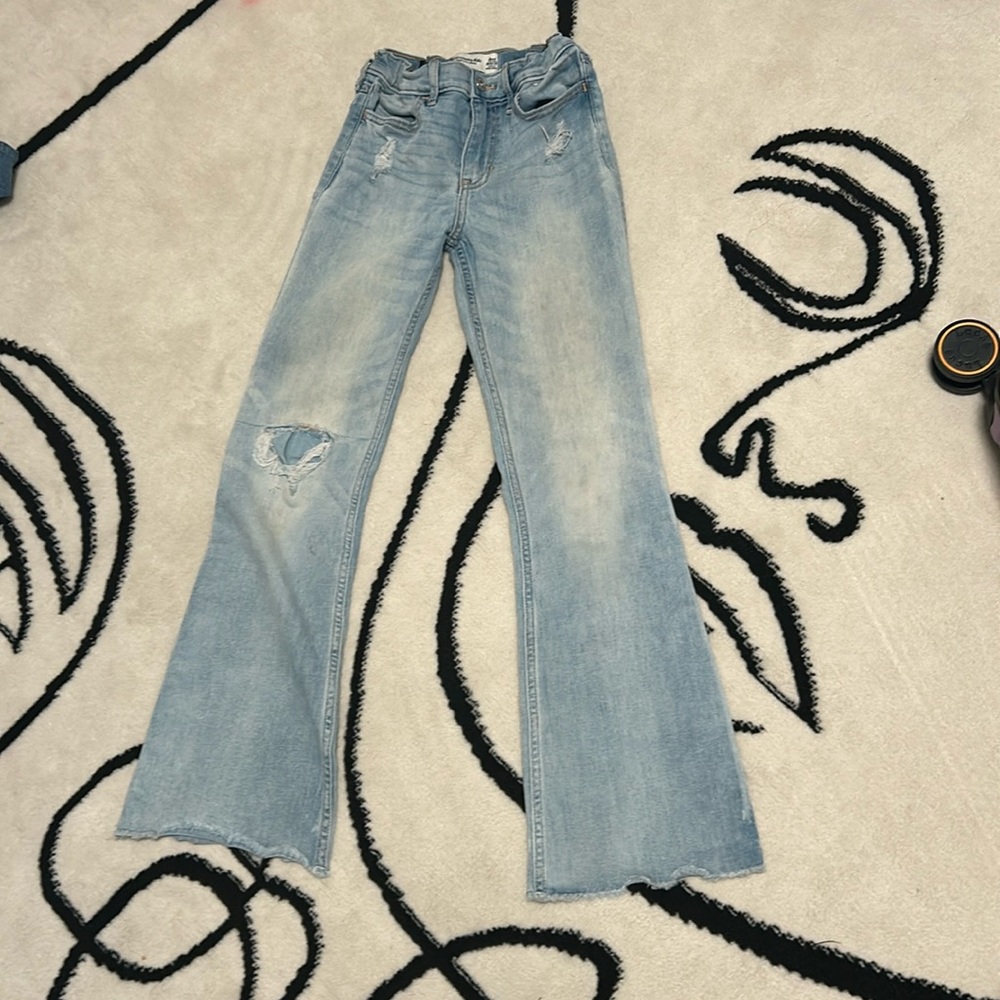 Abercrombie Kids High Rise Flare Jeans Size 11/12